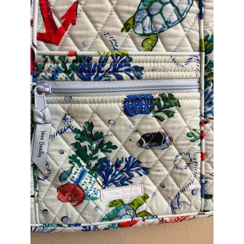 Vera Bradley Hipster Crossbody Bag Medium Seaworthy Nautical Turtle Anchor Print - Picture 2 of 4